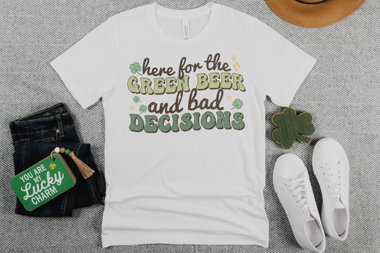 St Patrick's Day Beer and Bad Decisions Graphic Tee