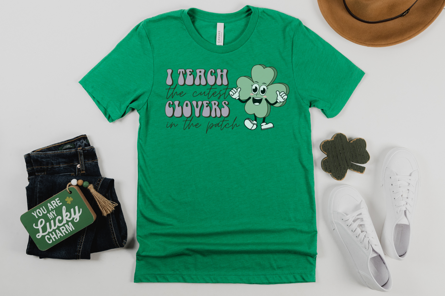 St Patrick's Day Cutest Clovers Teacher Graphic Tee