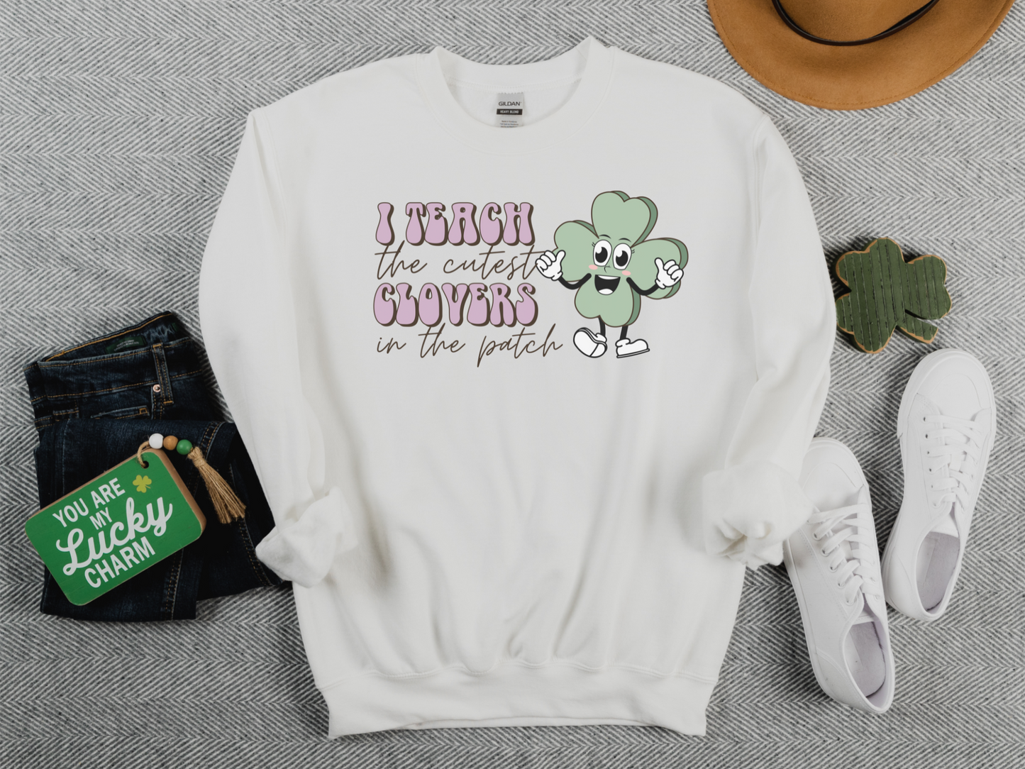 St Patrick's Day Cutest Clovers Teacher Sweatshirt