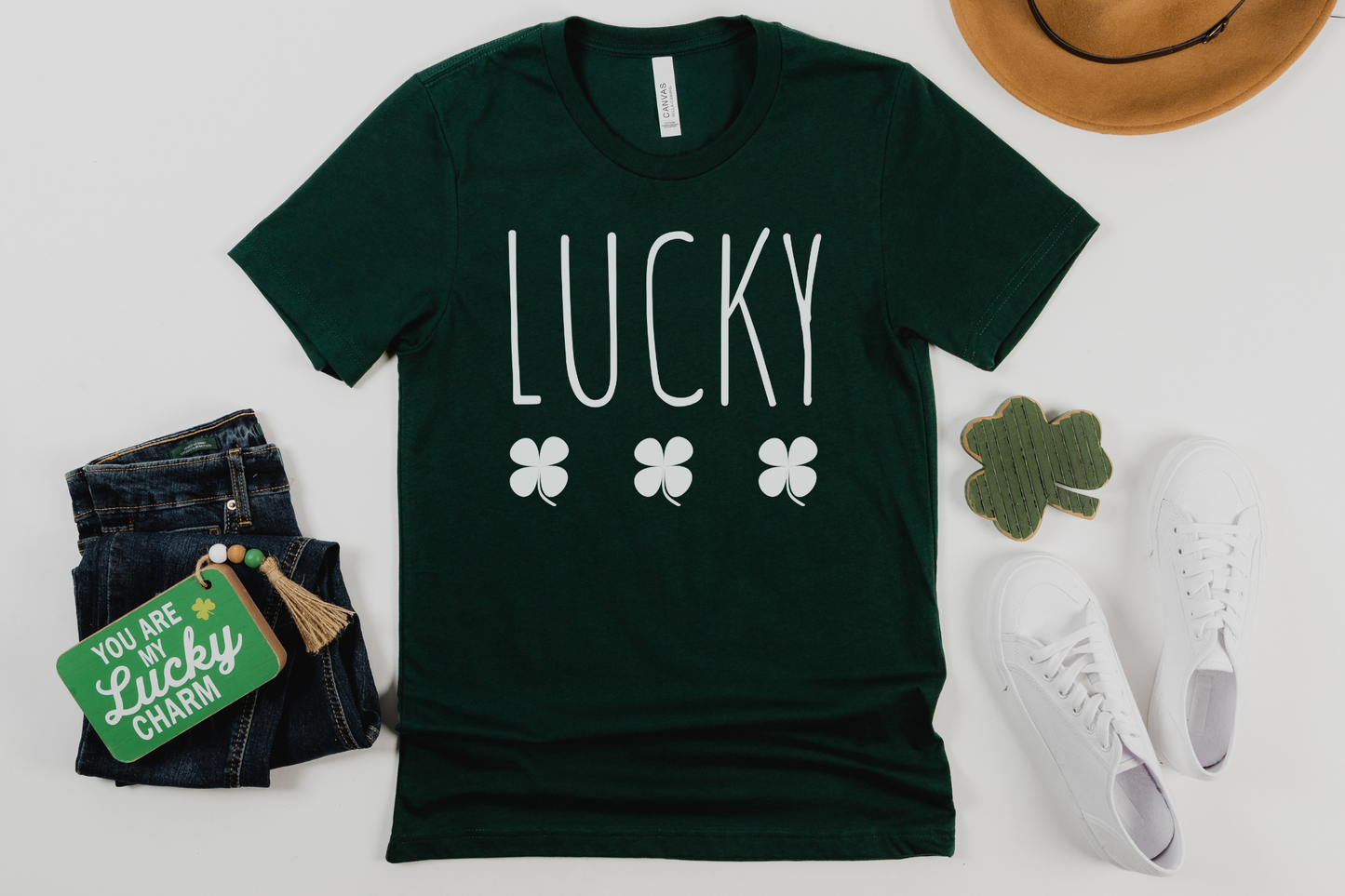 St Patrick's Day Lucky Clover Graphic Tee