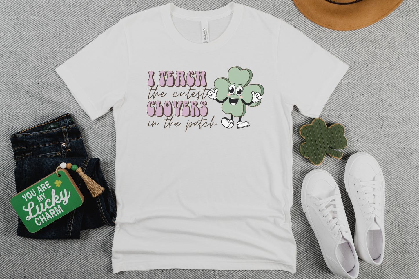 St Patrick's Day Cutest Clovers Teacher Graphic Tee
