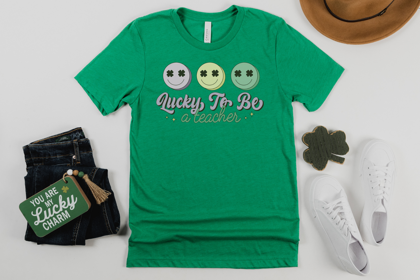 St Patrick's Day Lucky to be a Teacher Graphic Tee