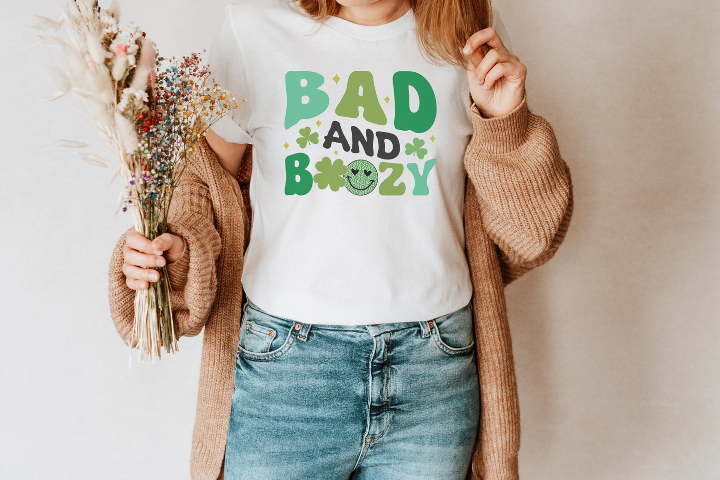 St Patrick's Day Bad and Boozy Graphic Tee
