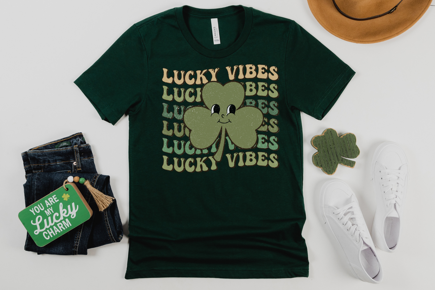 St Patrick's Day Lucky Vibes Graphic Tee