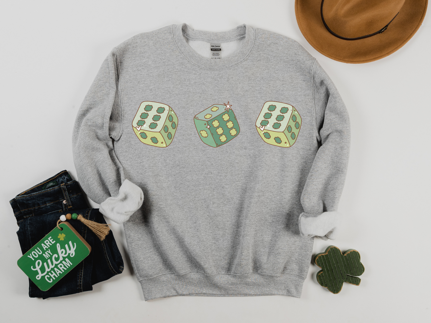 St Patrick's Day Lucky Dice Sweatshirt