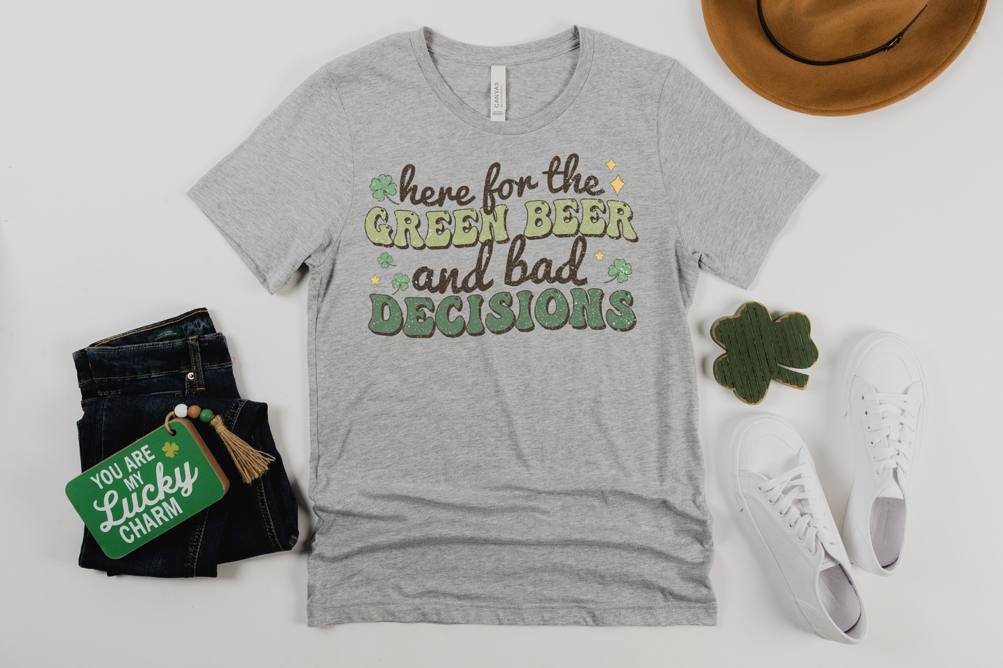 St Patrick's Day Beer and Bad Decisions Graphic Tee