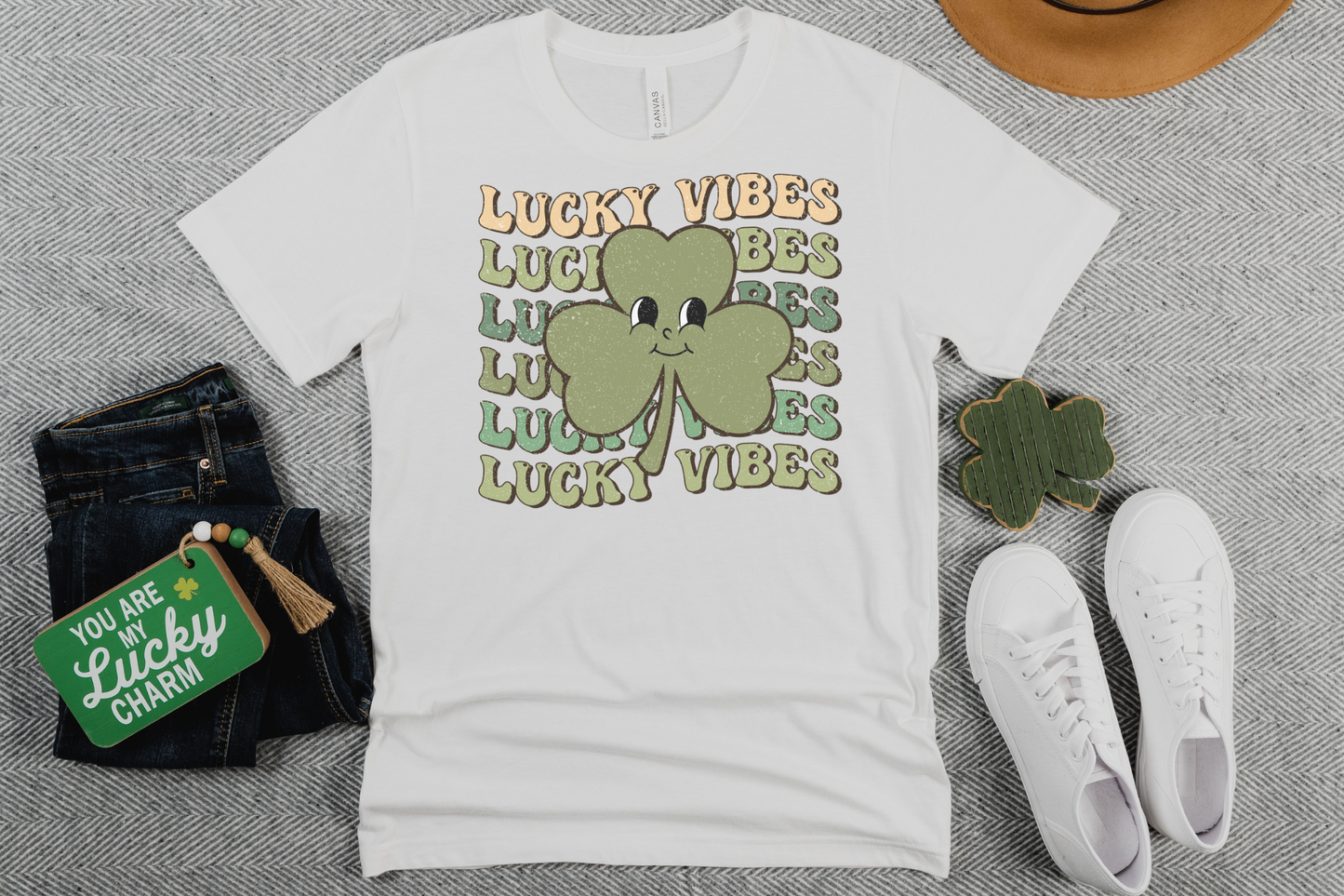 St Patrick's Day Lucky Vibes Graphic Tee