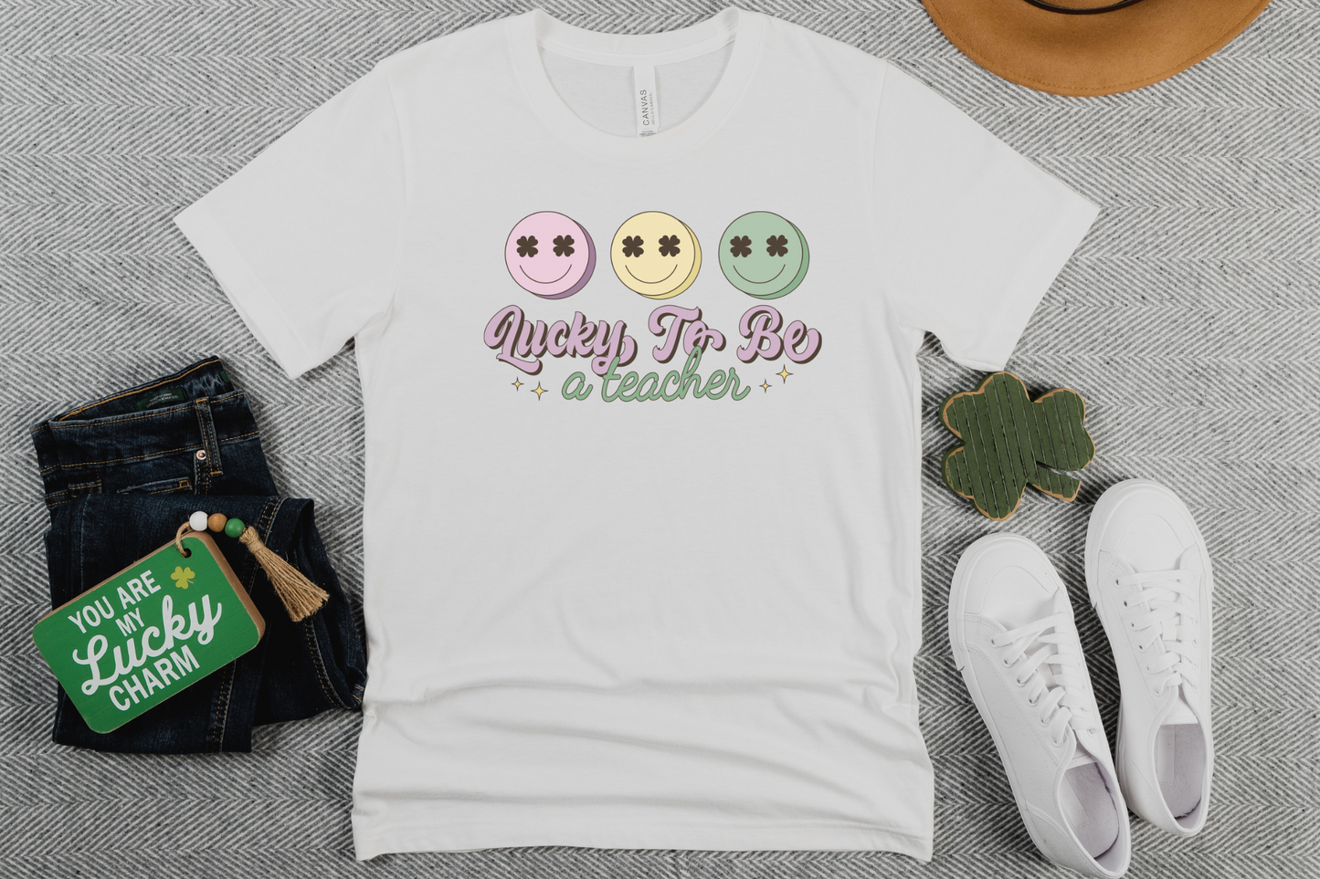 St Patrick's Day Lucky to be a Teacher Graphic Tee