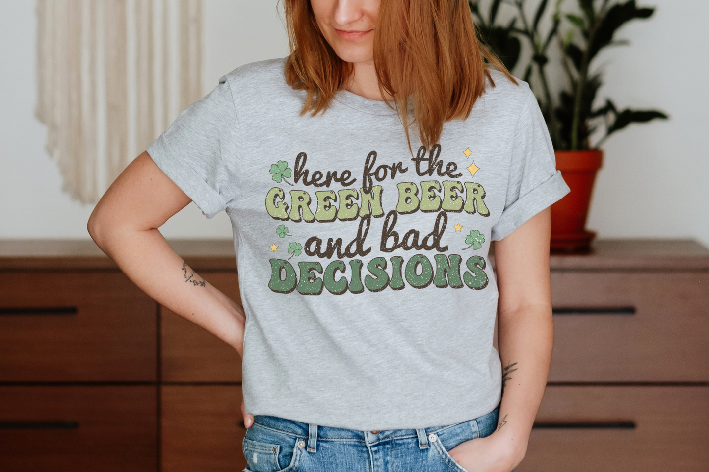 St Patrick's Day Beer and Bad Decisions Graphic Tee