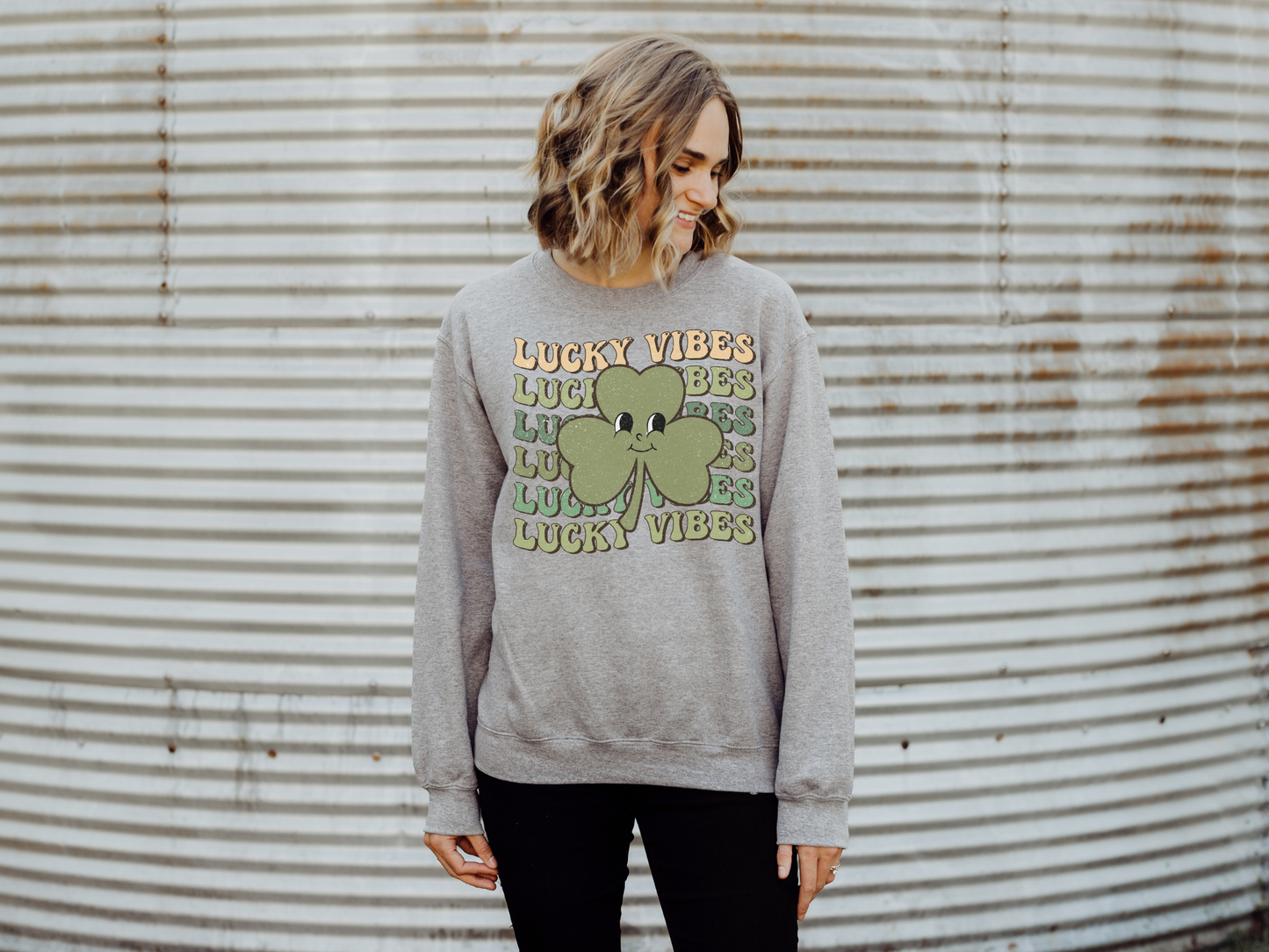 St Patrick's Day Lucky Vibes Sweatshirt