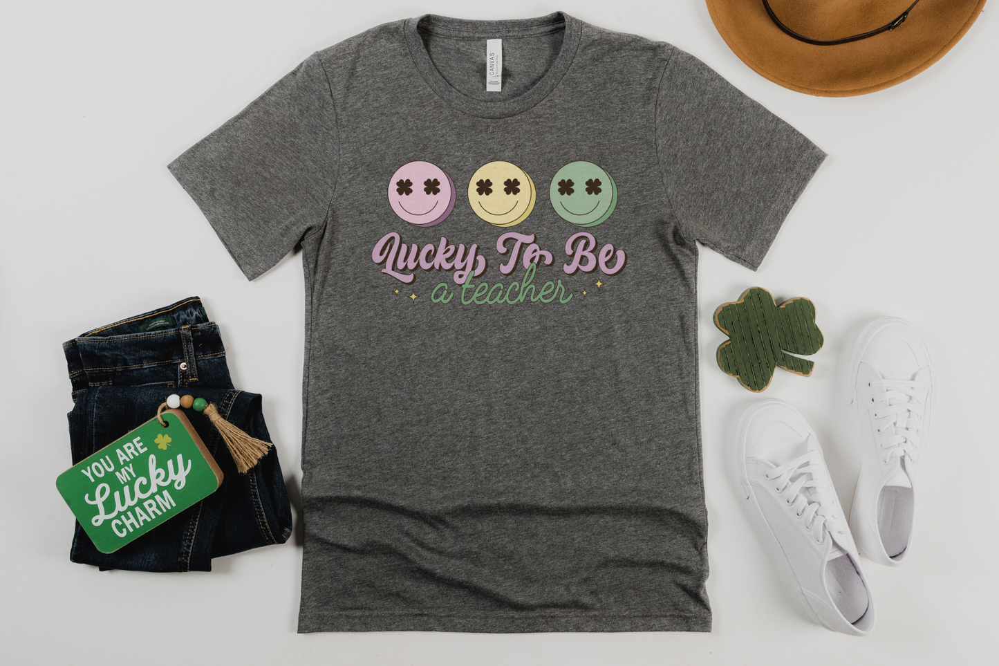 St Patrick's Day Lucky to be a Teacher Graphic Tee