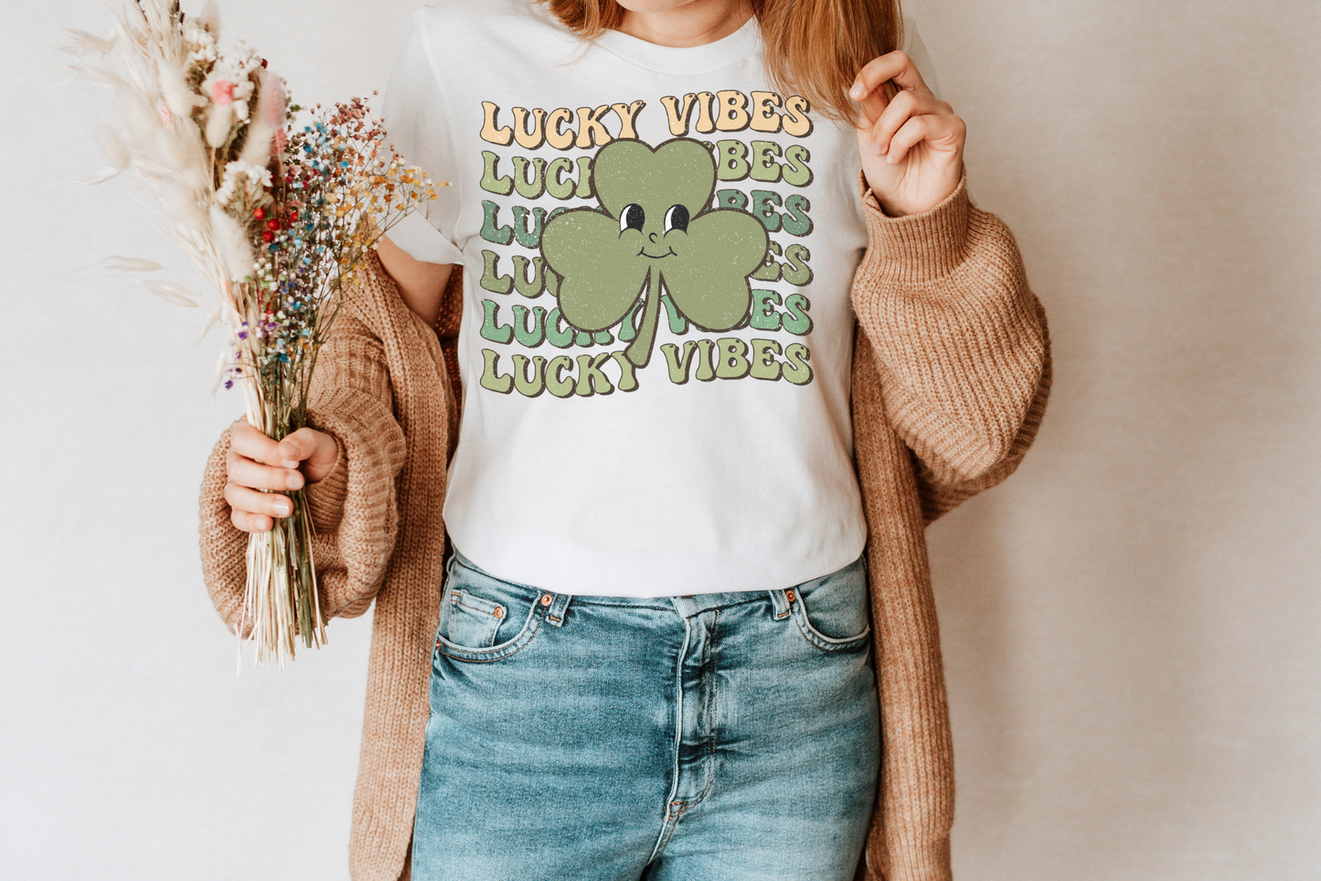 St Patrick's Day Lucky Vibes Graphic Tee