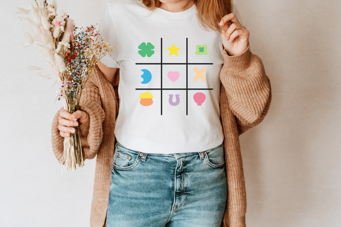 St Patrick's Day Lucky Charms Tic-Tac-Toe Graphic Tee