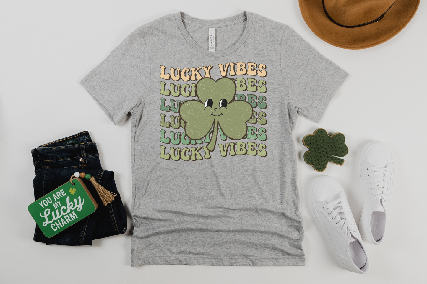 St Patrick's Day Lucky Vibes Graphic Tee