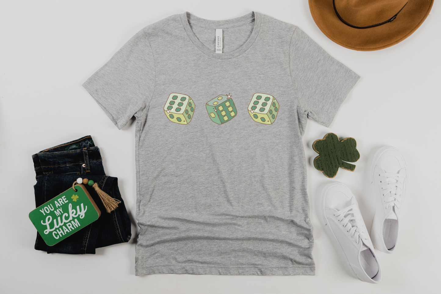 St Patricks Day Lucky Dice Graphic Tee