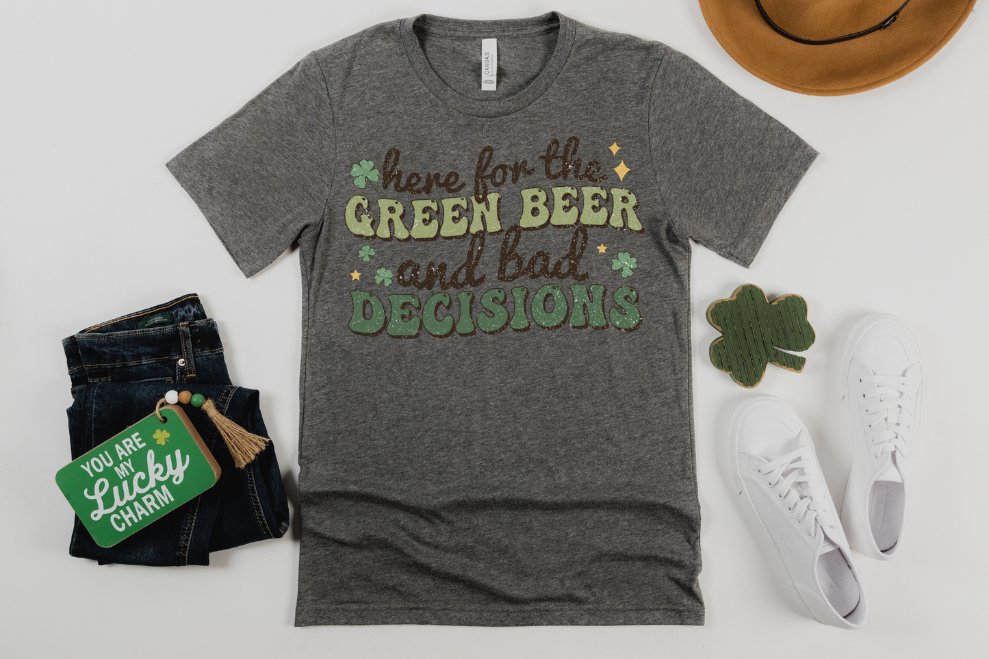 St Patrick's Day Beer and Bad Decisions Graphic Tee