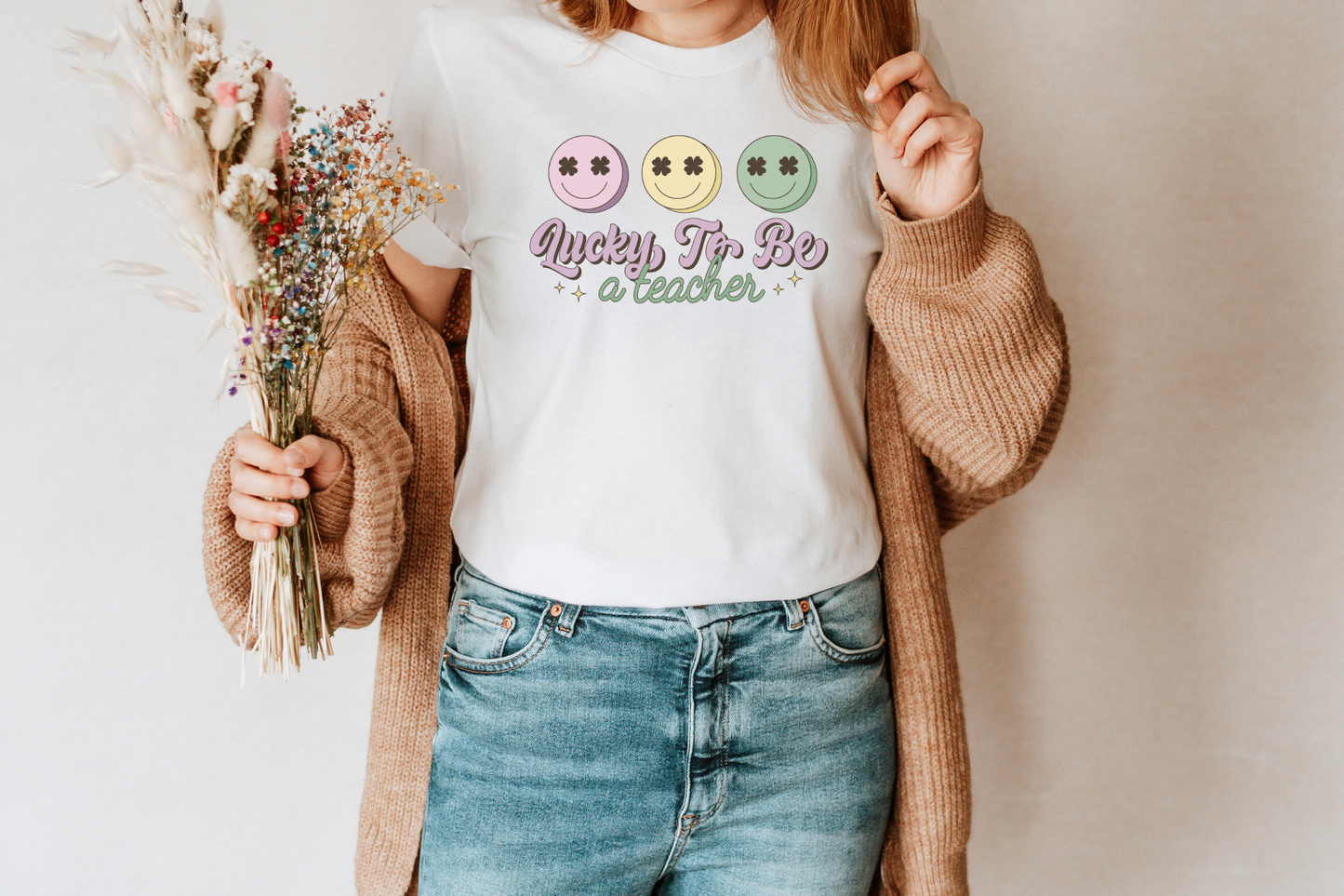 St Patrick's Day Lucky to be a Teacher Graphic Tee
