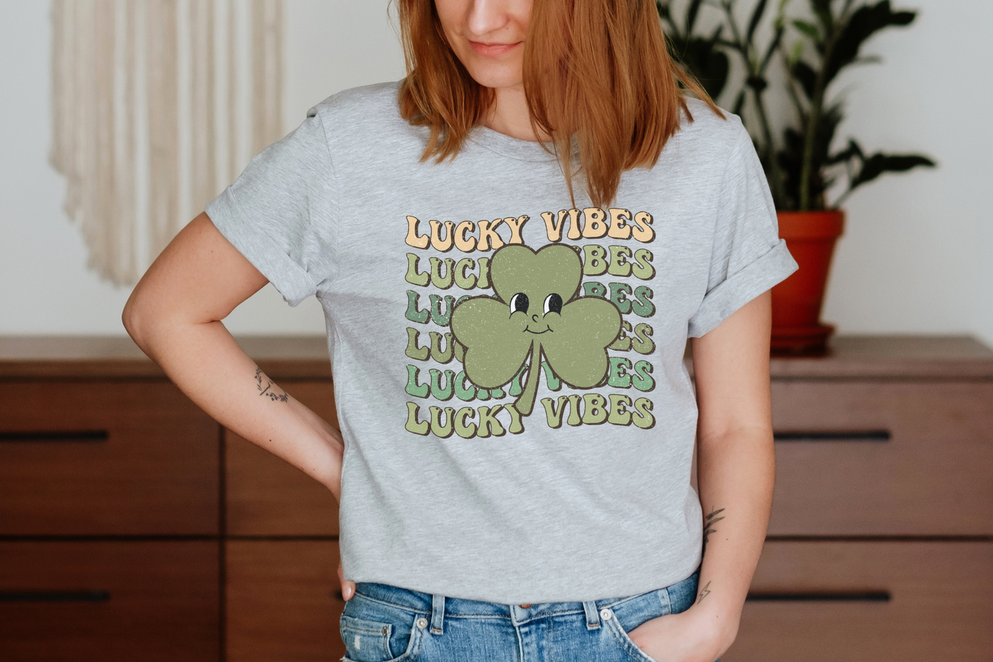 St Patrick's Day Lucky Vibes Graphic Tee