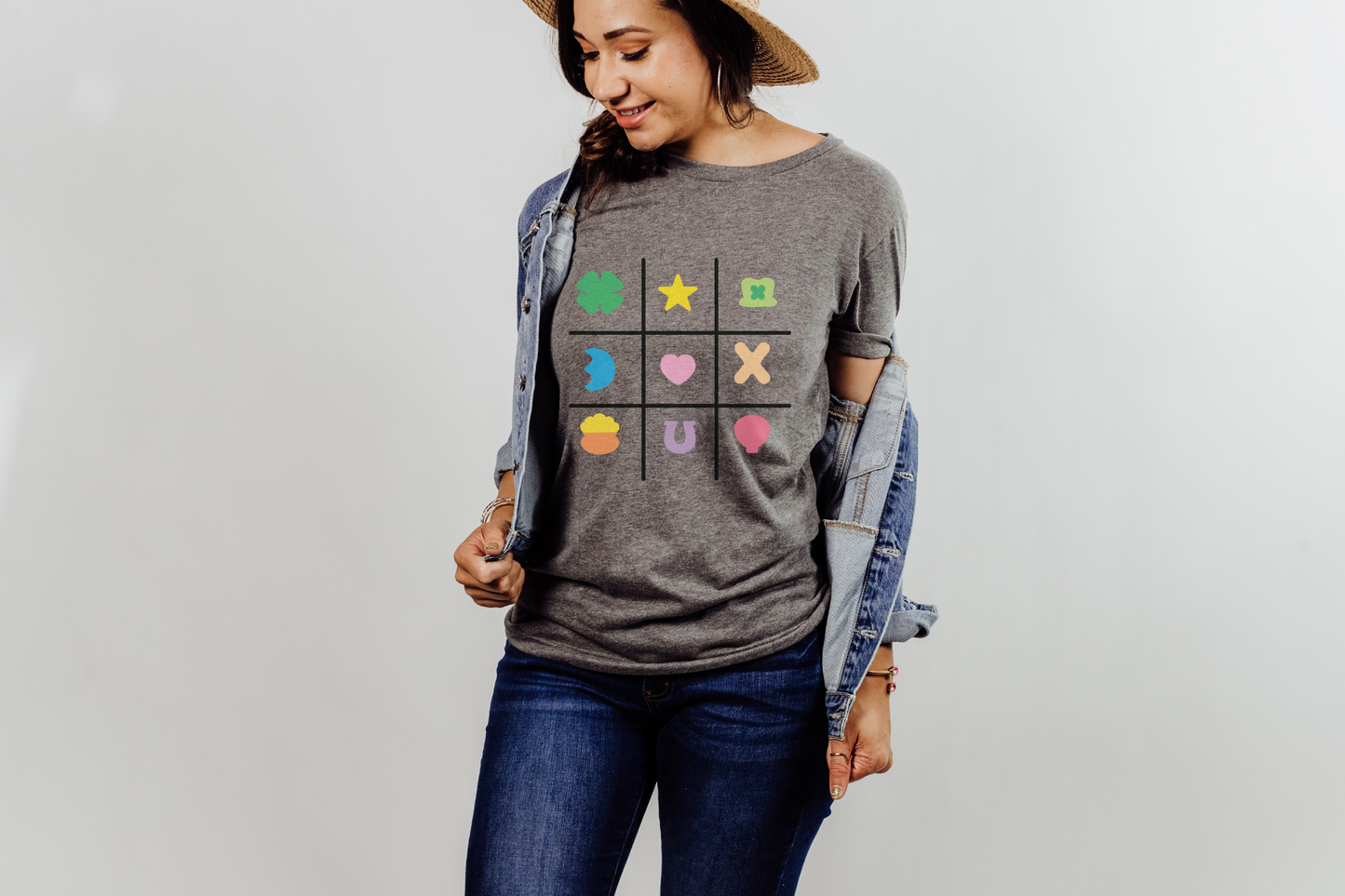 St Patrick's Day Lucky Charms Tic-Tac-Toe Graphic Tee
