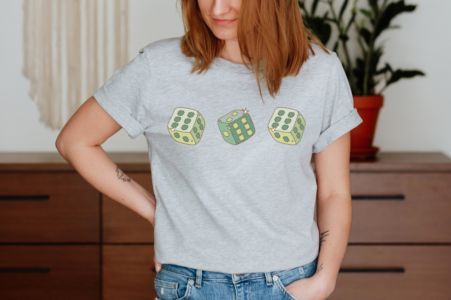 St Patricks Day Lucky Dice Graphic Tee