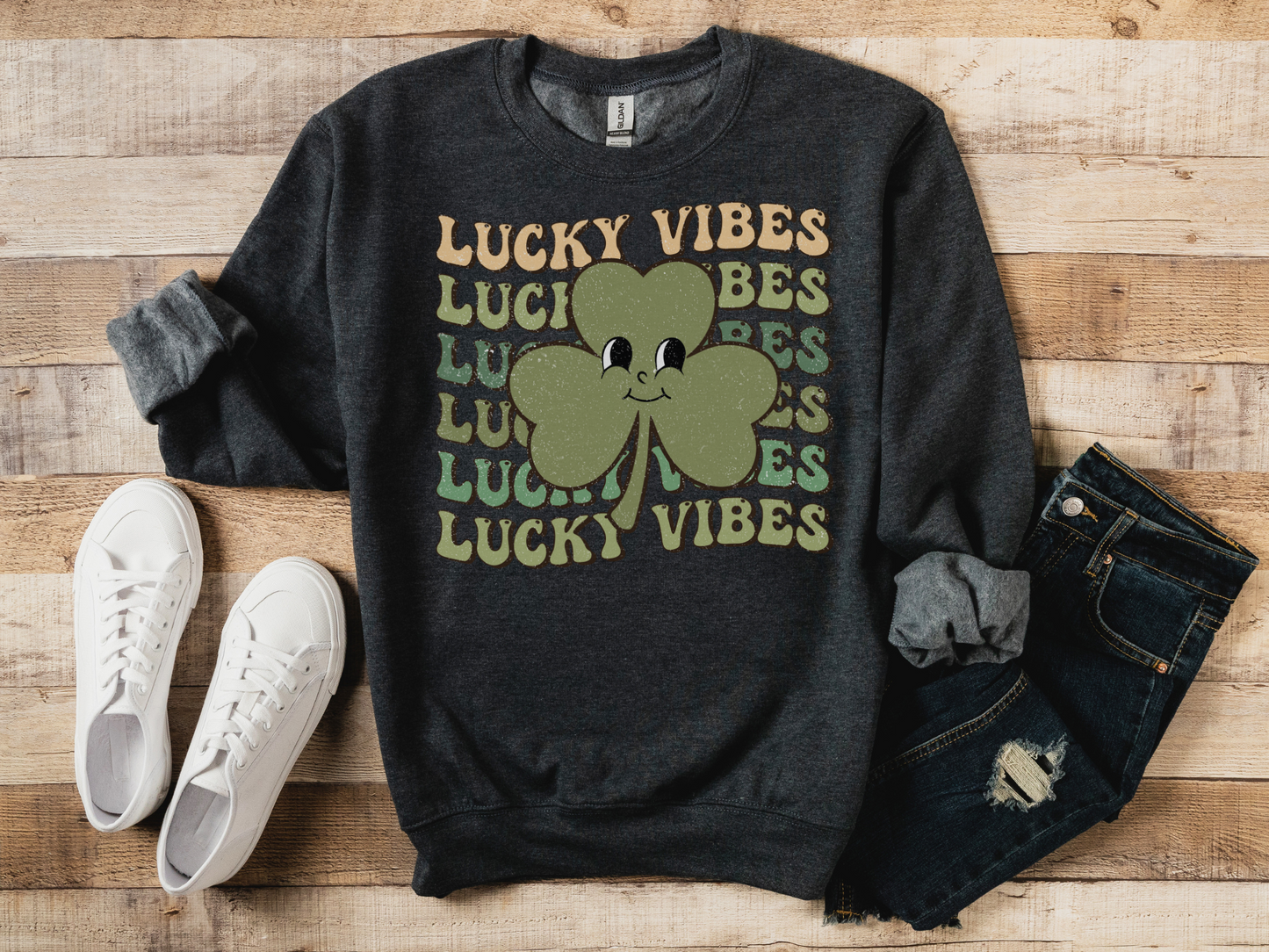 St Patrick's Day Lucky Vibes Sweatshirt