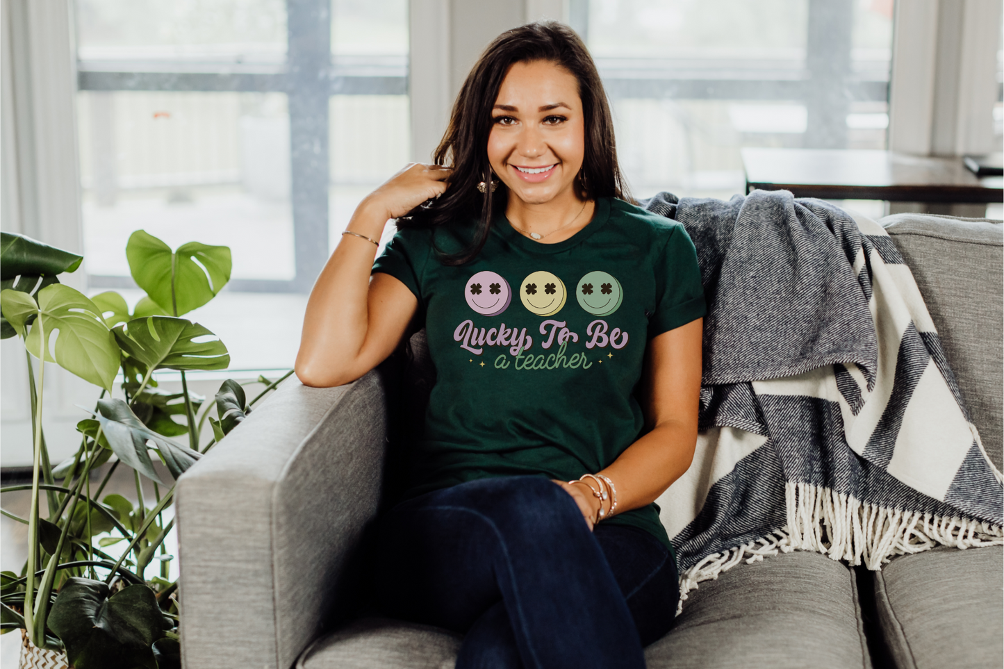 St Patrick's Day Lucky to be a Teacher Graphic Tee