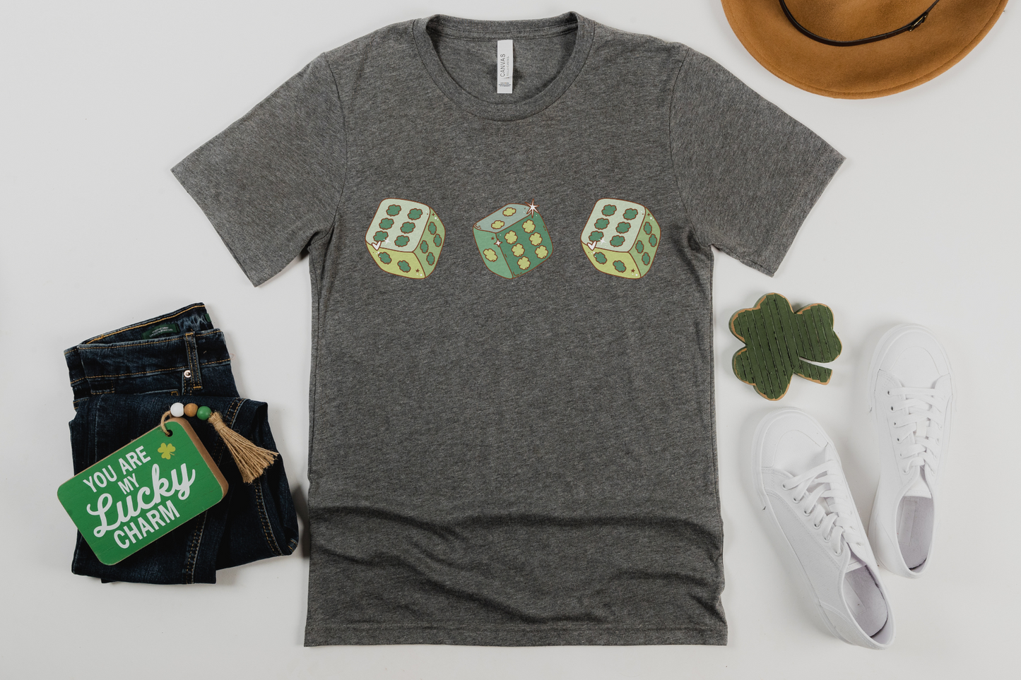 St Patricks Day Lucky Dice Graphic Tee