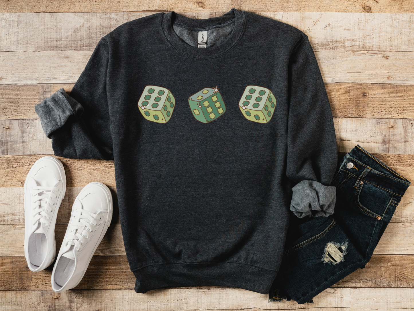 St Patrick's Day Lucky Dice Sweatshirt