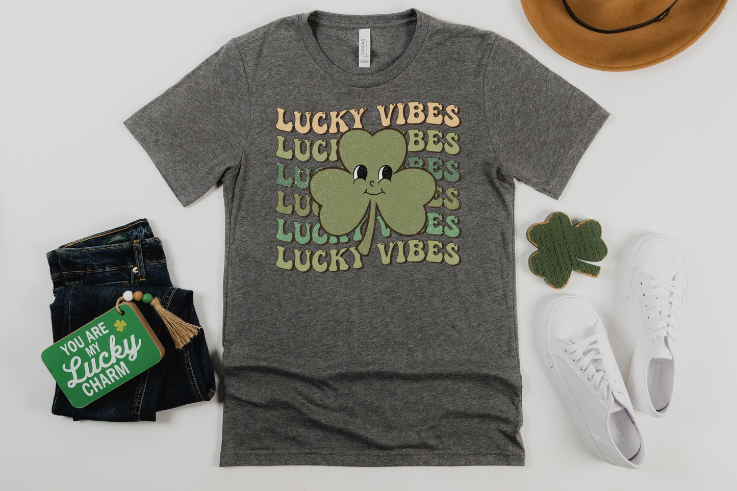 St Patrick's Day Lucky Vibes Graphic Tee
