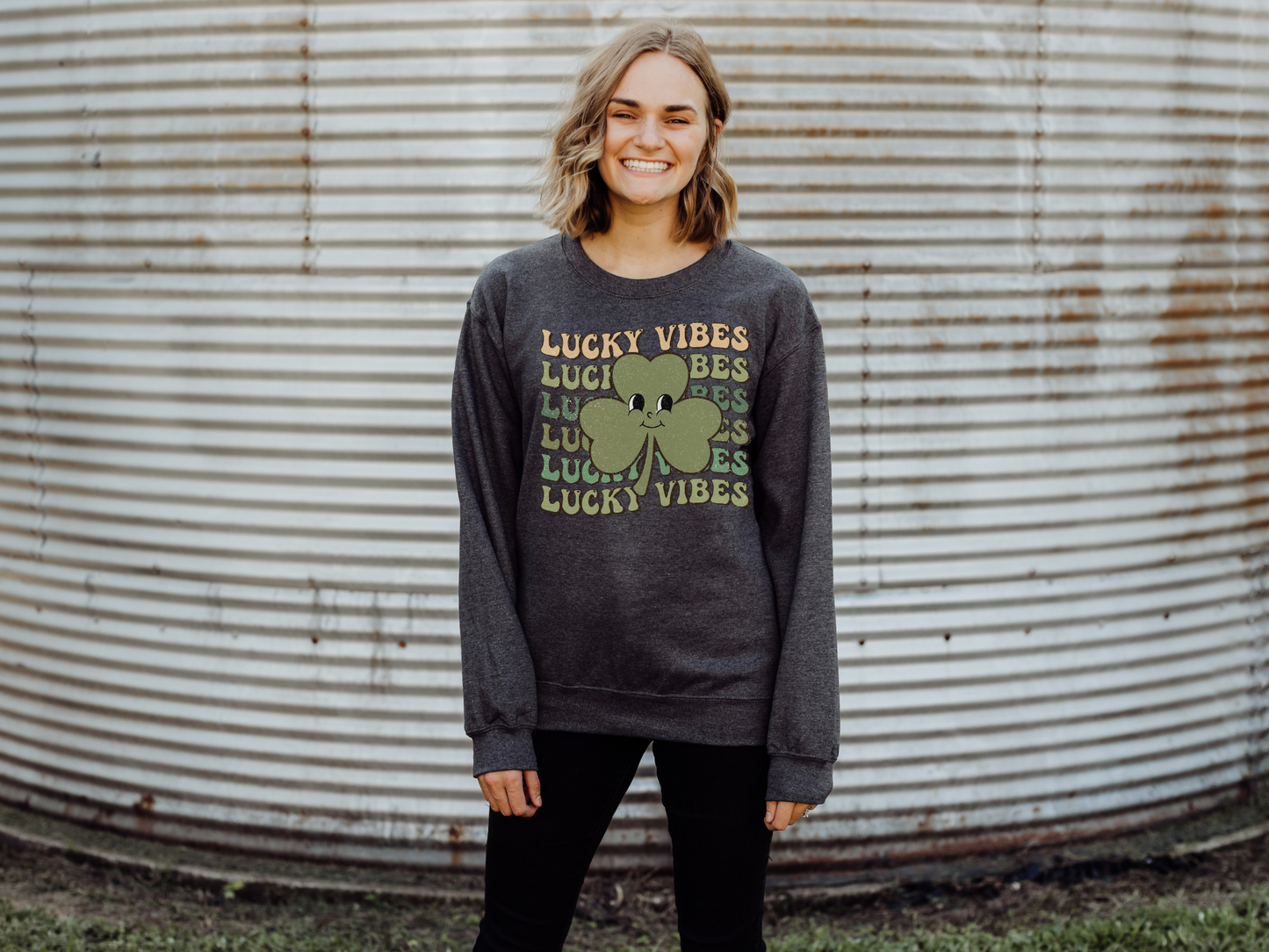 St Patrick's Day Lucky Vibes Sweatshirt