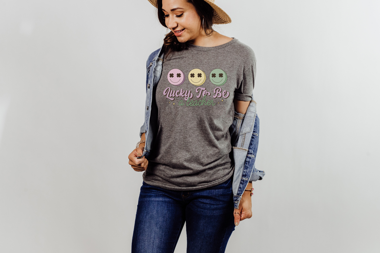 St Patrick's Day Lucky to be a Teacher Graphic Tee