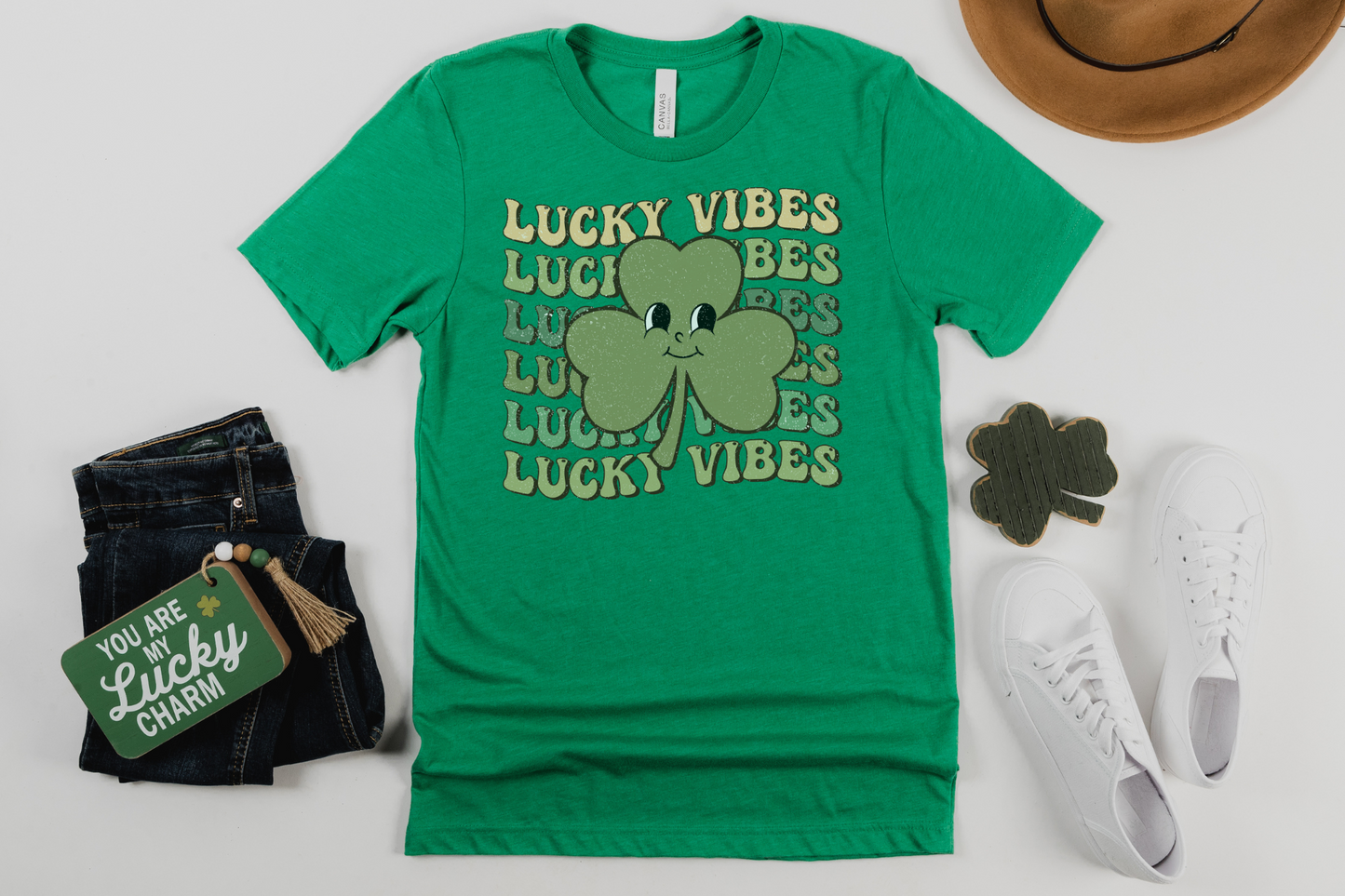 St Patrick's Day Lucky Vibes Graphic Tee