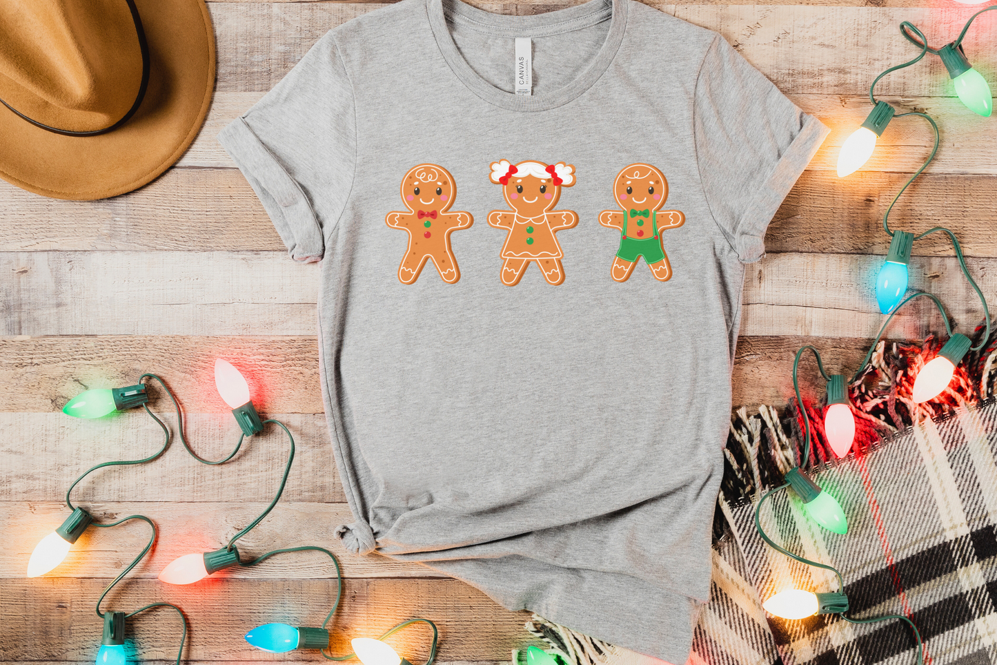 Christmas Cute Gingerbread Men Graphic Tee