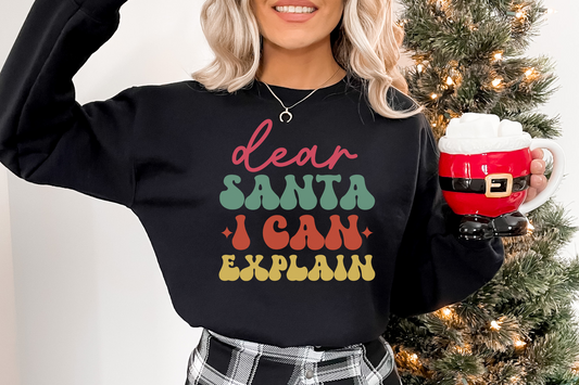 Christmas Dear Santa I Can Explain Sweatshirt