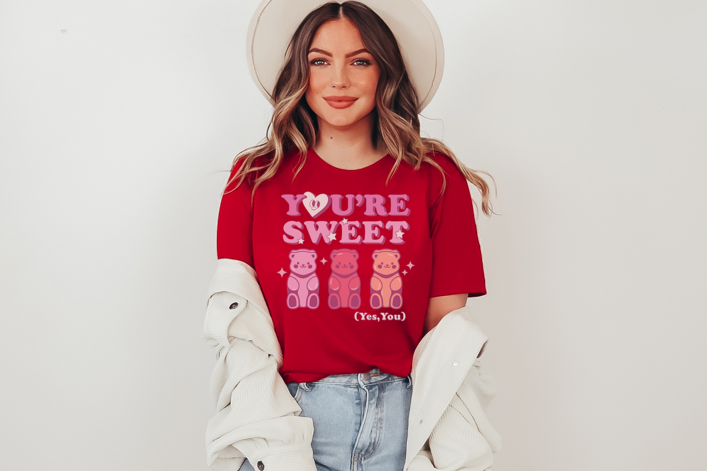 Valentine's Day You're Sweet Bears Graphic Tee