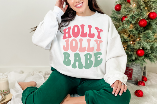 Christmas Holly Jolly Babe Sweatshirt