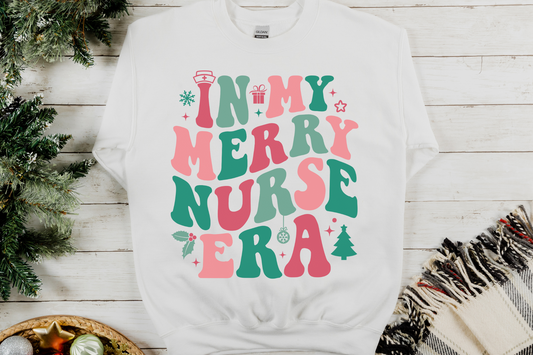 Christmas In My Merry Nurse Era Sweatshirt