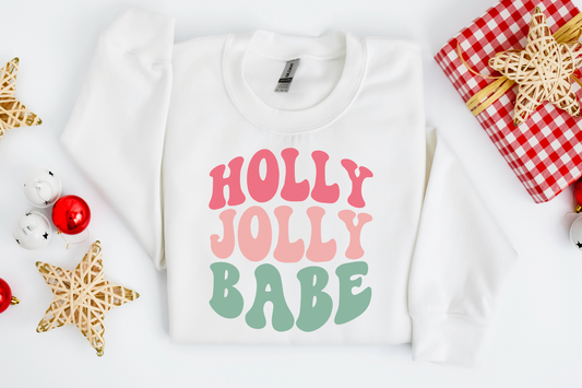 Christmas Holly Jolly Babe Sweatshirt