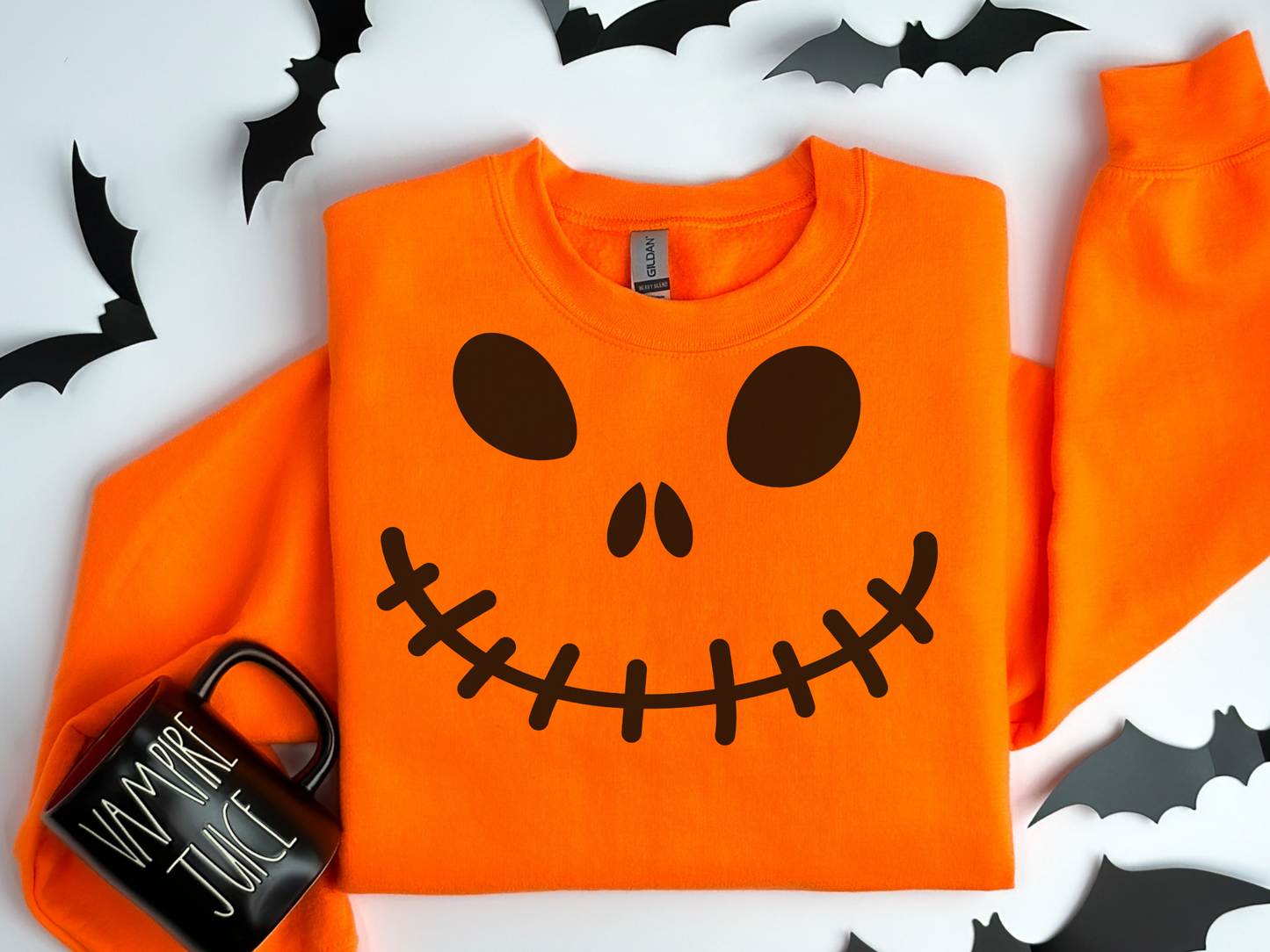 Halloween Stitched Face Sweatshirt