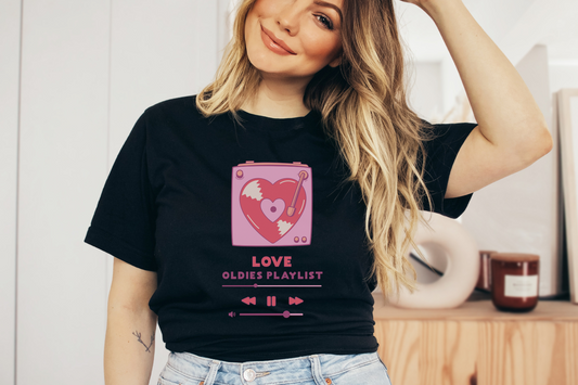 Valentine's Day Oldies Playlist Graphic Tee