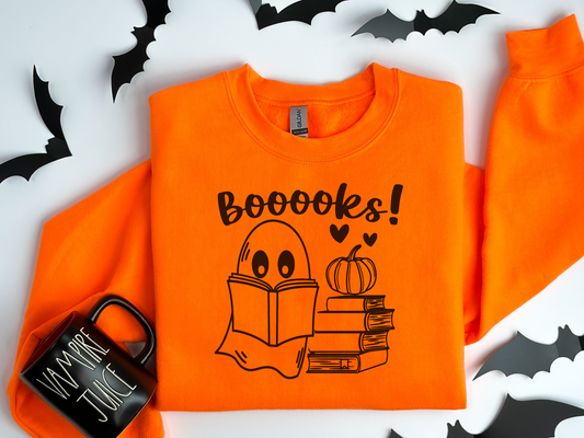 Halloween Ghost Books Sweatshirt