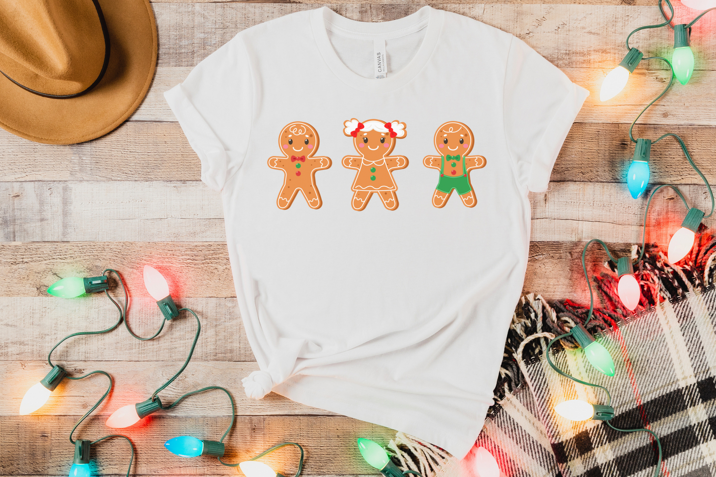 Christmas Cute Gingerbread Men Graphic Tee