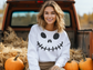 Halloween Stitched Face Sweatshirt