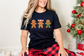 Christmas Cute Gingerbread Men Graphic Tee