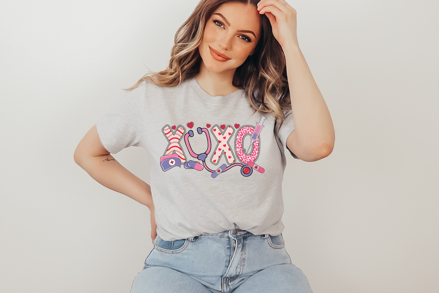 Valentine's Day Nurse XOXO Graphic Tee