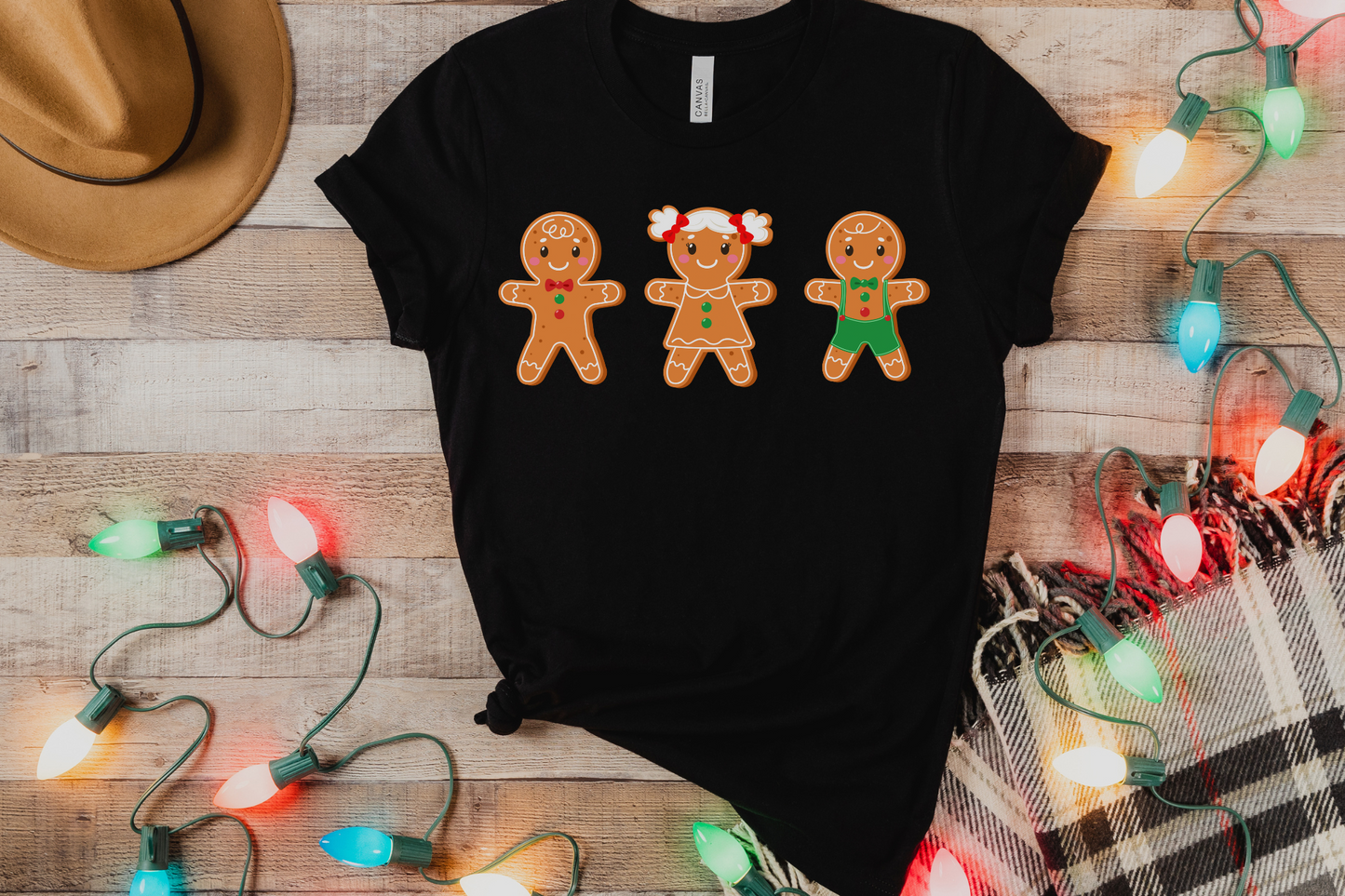 Christmas Cute Gingerbread Men Graphic Tee