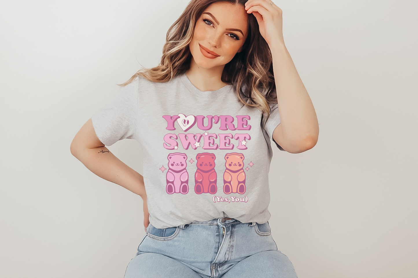 Valentine's Day You're Sweet Bears Graphic Tee