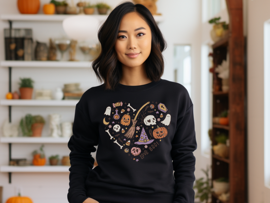 Halloween Spooky Heart Sweatshirt