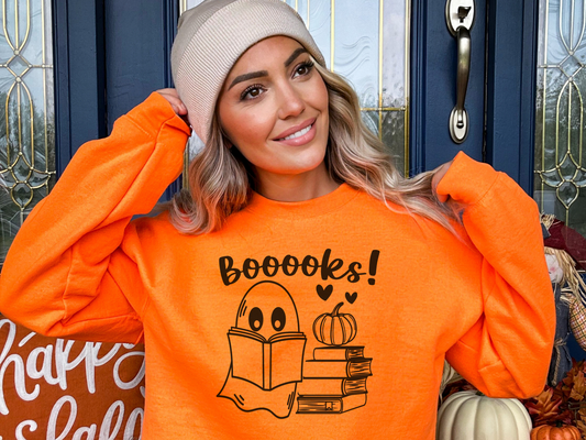 Halloween Ghost Books Sweatshirt