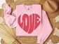 Valentine's Day Groovy Love Heart Sweatshirt